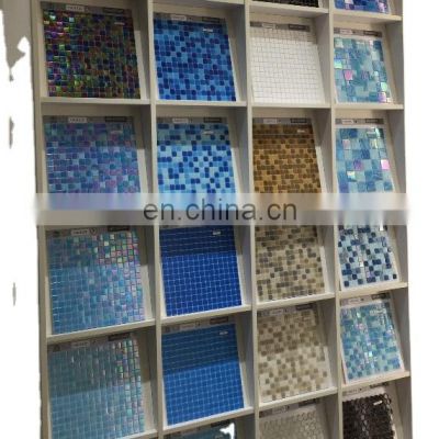 Factory supply Sky Blue Glass Mosaics bathroom and kitchen mosaic swimming pool tiles