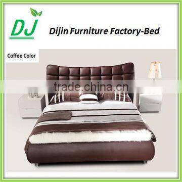 Modern Furniture Design Double King Size Leather Beds For Bedroom