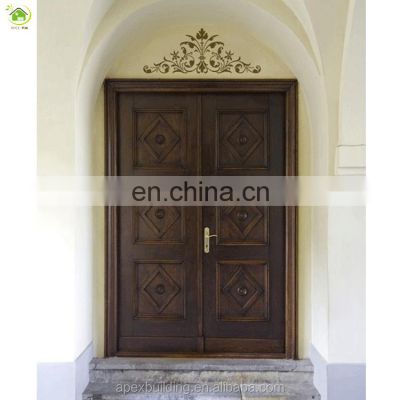 american solid wooden double front entry door designs