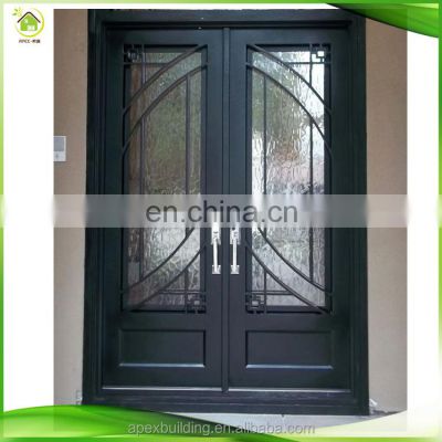 american wrought iron metal screen double entry door