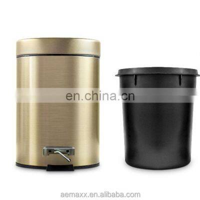 Brass Gold Painting Waste Bin for Hotel photo-4