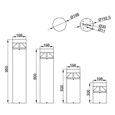 Inner Flange Led Bollard DLW-LED-045 photo-2