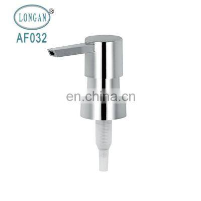 China Factory Good Quality Plastic Square Lotion Pump Bottle 24/400 28/410 ABS Plating Pump With Glass Airless Pump Bottle