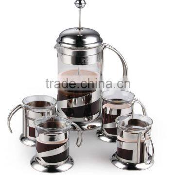 stainless steel espresso coffee press maker sets