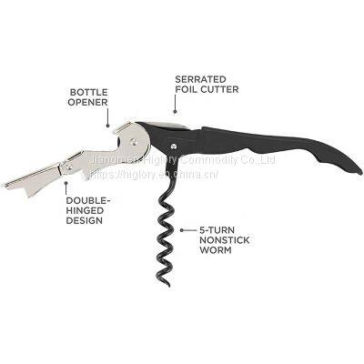 Hot Selling Good Quality Wine Opener Waiters Corkscrews Bottle Cap Opener  photo-3