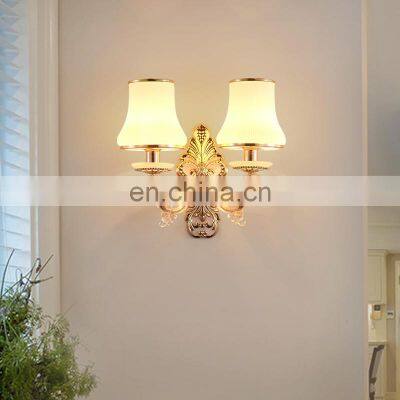 Low Price Wholesale European Luxury Double Arm Wall Lamp Golden Classic Living Room Sofa Background Modern Bedroom Wall Lamp photo-4