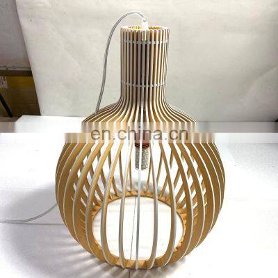 Top Quality Birdcage Natural Basswood Handmade Bamboo Rattan Chandeliers for Living Room Restaurant Pendant Light photo-5