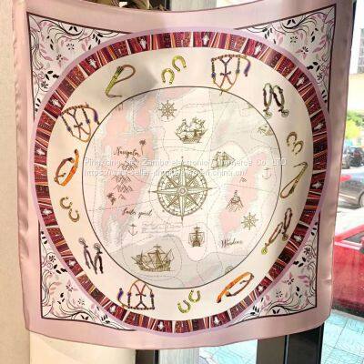 Scarf  silk scarf women Square flowers The art of modern patterns scave high quality70*70cm