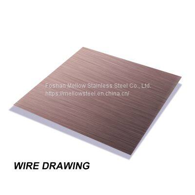 201 304 Stainless Steel Hairline Sheet Price Size 1219*2438mm