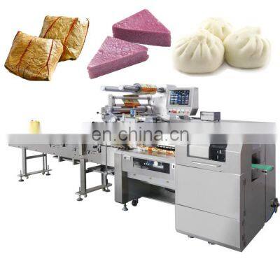 Automatic packaging machine for packing frozen food, steamed bun, dumplings with tray,  glutinous rice chicken