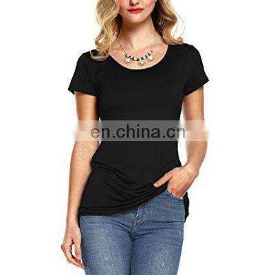 Free shipping print your logo custom t-shirts round neck t shirt for women