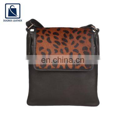 Wide Range of Excellent Quality Cotton Lining Flap Closure Type Genuine Leather Women Sling Bag at Best Price