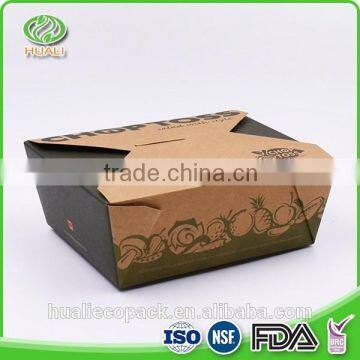 Convenient recycled recycled take out box paper food pail pack