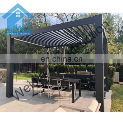 free standing garden opening metal patio roof