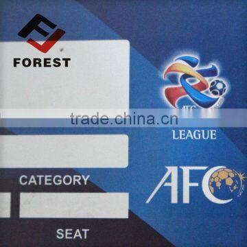 High Quality customized fibers security Ticket Game tickets railway ticket booking