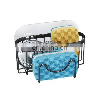 Multifunctional Sponge Holder Kitchen Sink Organizer Rustproof Stainless Steel Sink Caddy for Sponge Brush Sink Stopper