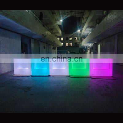 Western Style Commercial Portable LED Light Bar Counter Modern Round Bar Counter Designs Corner Bar Counter