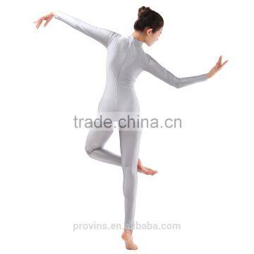 (UA002) Long Sleeve Dance Unitard, Golden Dance Unitard for Sale photo-2