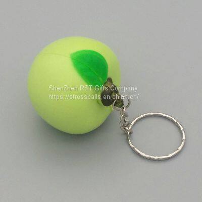 Pu Foam Apple Anti Stress Ball Keychain – Stress Relief for Sports Fans