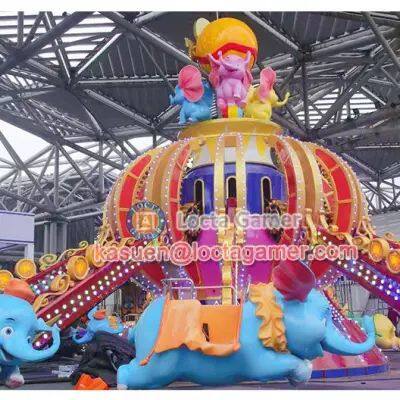 Zhongshan Tai Le Play Children Indoor and Outdoor Small and Medium-sized Rotary Aircraft Automatic Lift DUMBO Play Equipment photo-2