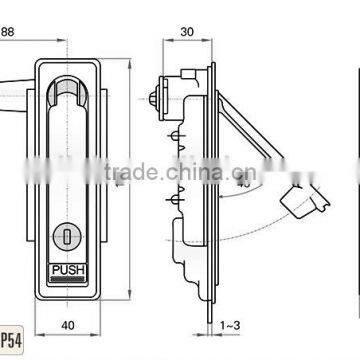 CE ROHS Zinc Plated Metal Industrial Plane Plate Lock for Cabinet Use photo-6
