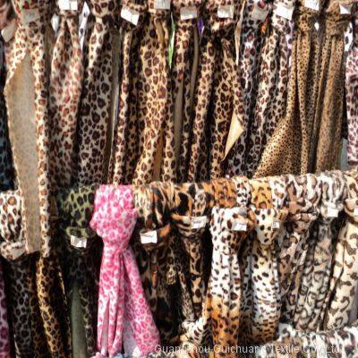 Guichuang Textile Spot Wholesale Leopard Pattern Zebra Dot Short Polyester Plush Toy Decoration Printing Fabric