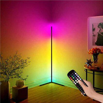 High Quality Rgbic Light Remote Control Nordic Europe Game Room Decoration Music Rhythm Lamp Dimmable Led Corner Floor Lamp