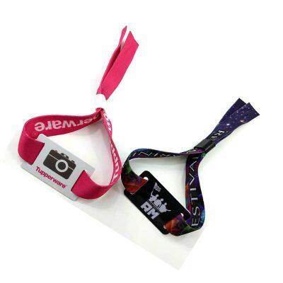 New Style Funny Woven NFC Bracelet Reusable Logo Custom RFID Fabric Wristbands for Concert/Gym/Events/Payment