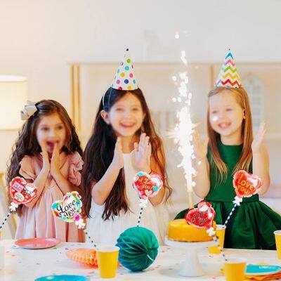 New Love Self Exploding Aluminum Film Balloon Self Inflating With Bow Tie Bracket Single Party Children's Toy Balloon