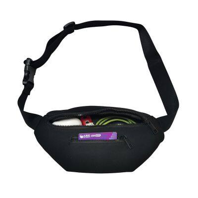 Customize Unisex Bright Durable 2 Pockets Crossbody Bag Outdoor Hiking Jogging Running Waist Bag Insulated Neoprene Fanny Pack photo-2