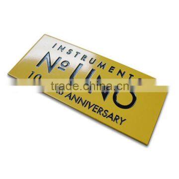 Decoration name and logo metal plate with painting