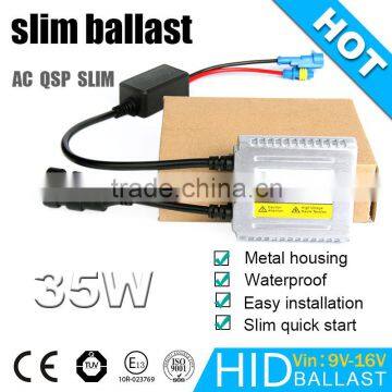 2016 hid car headlight kit 35W 12V 35w lamps electronic ballast, hid car xenon light 35W hps electronic QSP ballast dimming