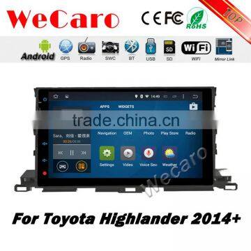 Wecaro WC-TH1022 10.2 Inch Android 4.4/5.1 Car Stero Gps for Toyota Highlander Car Headrest Dvd Player 2014 + Wifi 3G Radio RDS photo-6