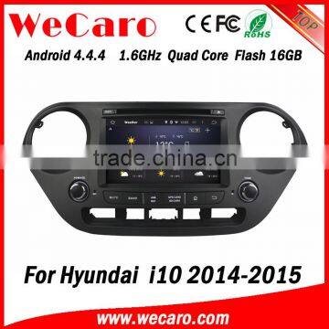 Wecaro WC-HI8071 Android 4.4.4 car stereo 2 din touch screen car radio gps for hyundai i10 car dvd stereo mirror link 2014 2015