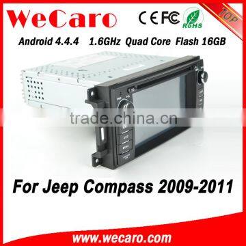 Wecaro WC-JC6235 Android 4.4.4 radio 2 din for jeep compass car dvd gps 2009 2010 2011 TV tuner