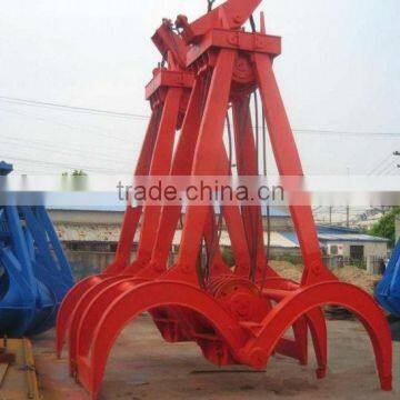 mechanical grab bucket with crane for grap round stick