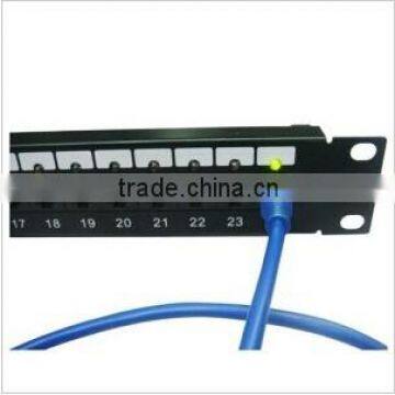 LED 24 ports RJ45 CAT6 UTP patch panel