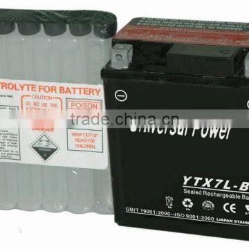 12v 6ah ytx7l-bs motorcycle battery