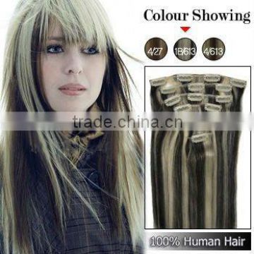 Two Tone Color Clip In Hair Extension Free Sample