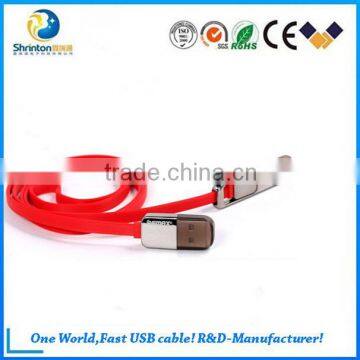 high quality Remax 2 in 1 usb cable approved mfi certified manufacturers