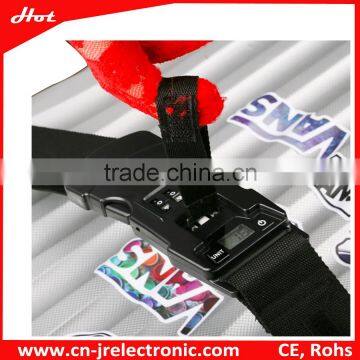Cheap traveler tools luggage belt strap with 40kg 10g portable electronic weighing scale and coded lock