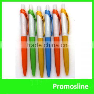 Promotional cheap advertise ball pen with clip logo