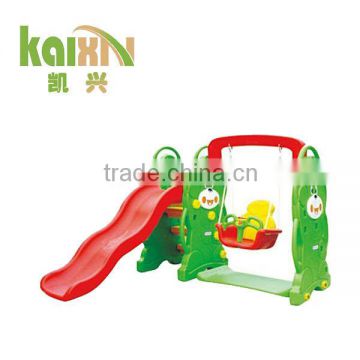 Plastic Lovely-bear Tube Slide With Swing Toy For Kids