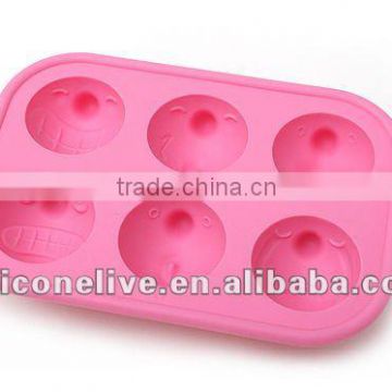 face shape silicine chocolate tray mold