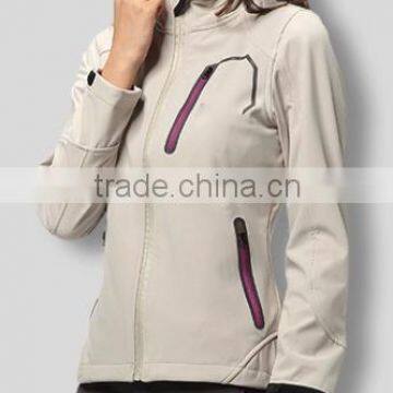 custom winter outdoor waterproof women softshell jacket wholesale