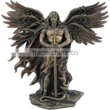 Six Winged Guardian Angel with Sword and Serpent Statue