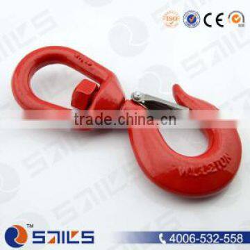 hot sale red painted alloy steel swivel eye hook with competitive price