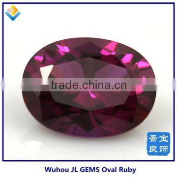 synthetic precious stone oval 3# jewelry star ruby, ruby rod