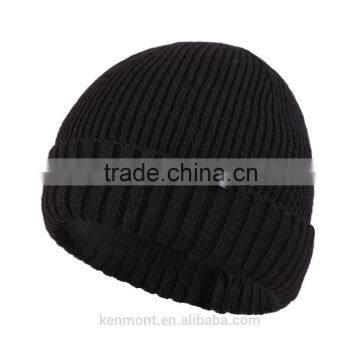 wholesale leather patch custom knitted beanies hats factory supply