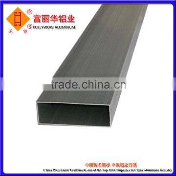 Polished Chrome, Powder Coated Round Corner Aluminum Rectangular Tube for Partition of Modern Building Decoration